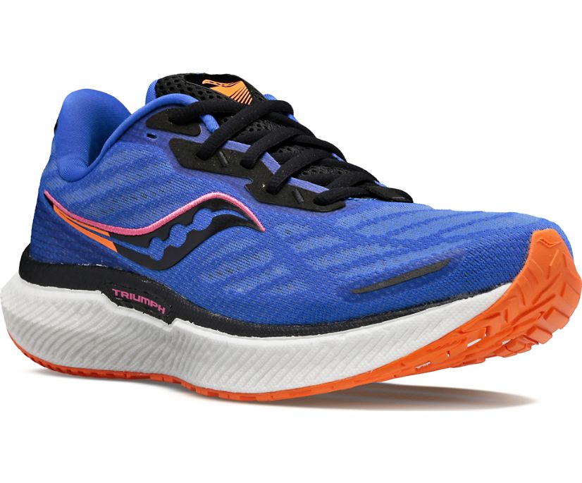 Saucony Triumph 19 Pohodni Čevlji Ženske Modre | 797-34645