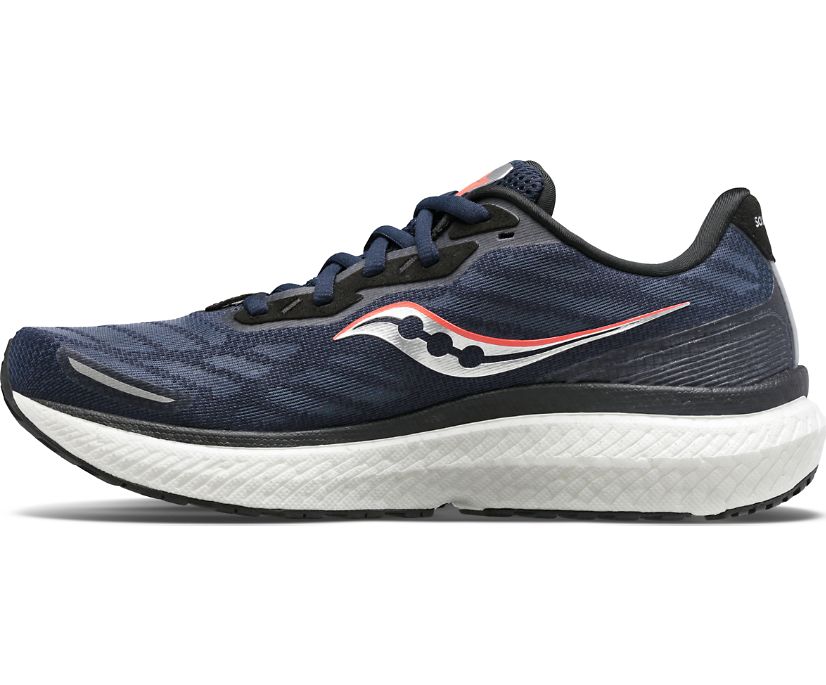 Saucony Triumph 19 Pohodni Čevlji Ženske Temno Modre Srebrne | 990-72646