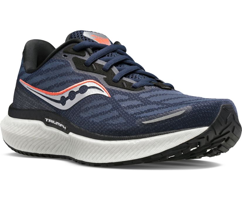 Saucony Triumph 19 Pohodni Čevlji Ženske Temno Modre Srebrne | 990-72646