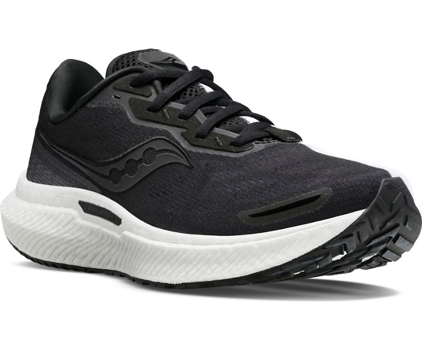 Saucony Triumph 19 Reflexion Tekaški Čevlji Ženske Črne Bele | 516-79186