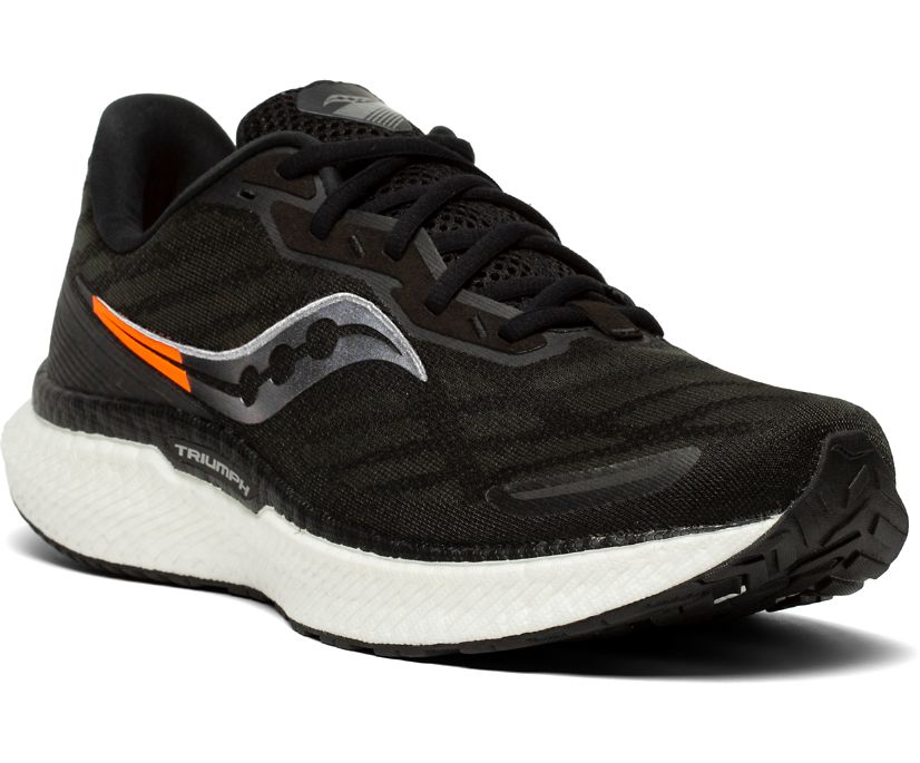 Saucony Triumph 19 Tekaški Čevlji Moški Črne Bele | 816-73739