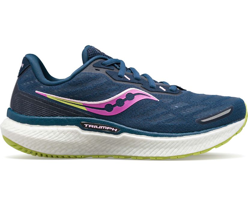 Saucony Triumph 19 Tekaški Čevlji Ženske Modre | 956-52423