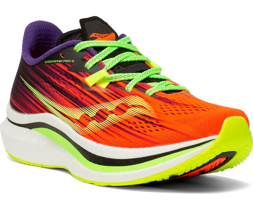 Saucony VIZIPRO Endorphin Pro 2 Tekaški Čevlji Ženske Oranžne Zelene | 910-20805