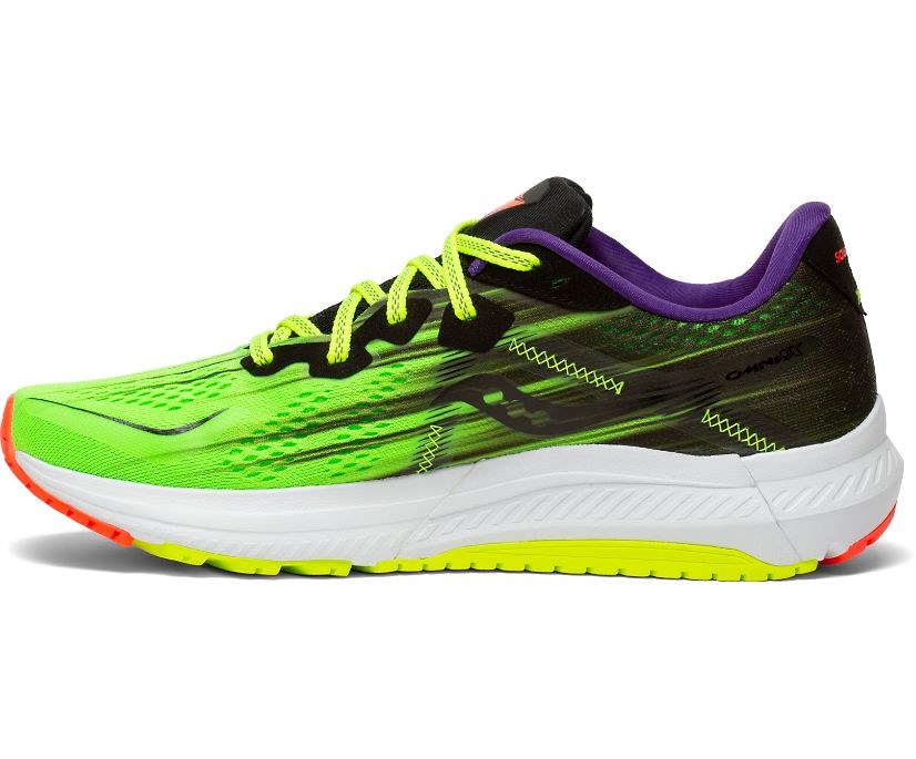 Saucony VIZIPRO Omni 20 Tekaški Čevlji Moški Zelene Rdeče Vijolične | 950-88739