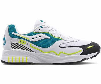 Saucony 3D Grid Hurricane Originalni Čevlji Ženske Bele Zelene | 231-67609