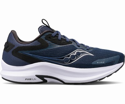 Saucony Axon 2 Tekaški Čevlji Moški Temno Modre Srebrne | 810-74745