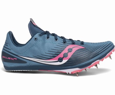 Saucony Ballista MD Tekaški Čevlji Ženske Roza | 712-76346