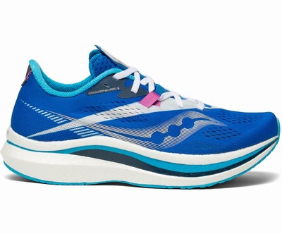 Saucony Endorphin Pro 2 Tekaški Čevlji Ženske Kraljevsko Modra Bele | 707-80694