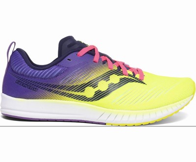 Saucony Fastwitch 9 Tekaški Čevlji Ženske Rumene Vijolične | 387-66299