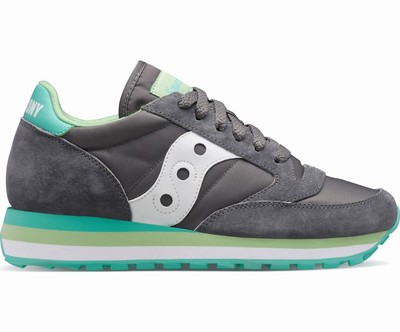 Saucony Jazz Triple Originalni Čevlji Ženske Sive Mete | 920-66280