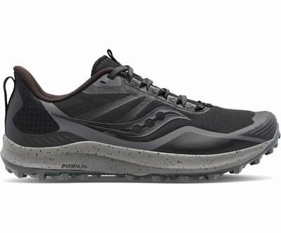 Saucony Peregrine 12 Pohodni Čevlji Moški Črne Sive | 828-18226