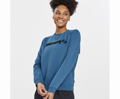 Saucony Rested Crewneck Puloverji Ženske Modre | 783-46026