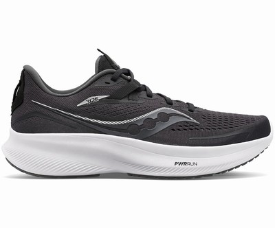 Saucony Ride 15 Wide Tekaški Čevlji Ženske Črne Bele | 945-96487