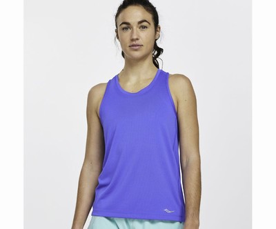 Saucony Stopwatch Singlet Vest Ženske Modre | 757-97462