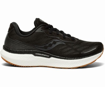 Saucony Triumph 19 Pohodni Čevlji Ženske Črne | 163-69691