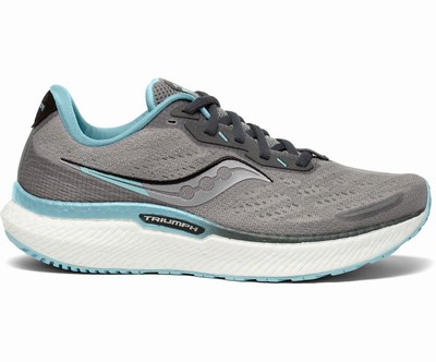 Saucony Triumph 19 Pohodni Čevlji Ženske Sive Modre | 543-14990